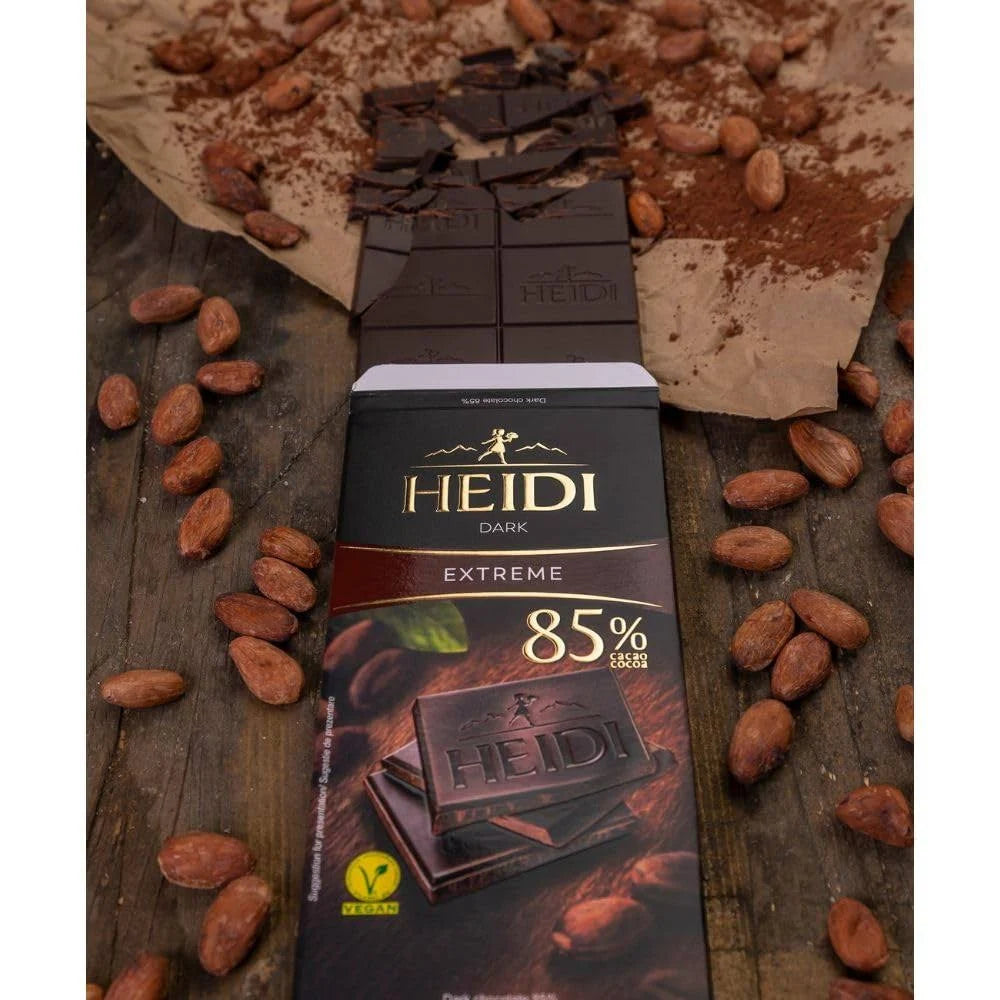 Heidi Chocolate Extreme Dark 85% Cocoa 2.82 oz Pack of 12