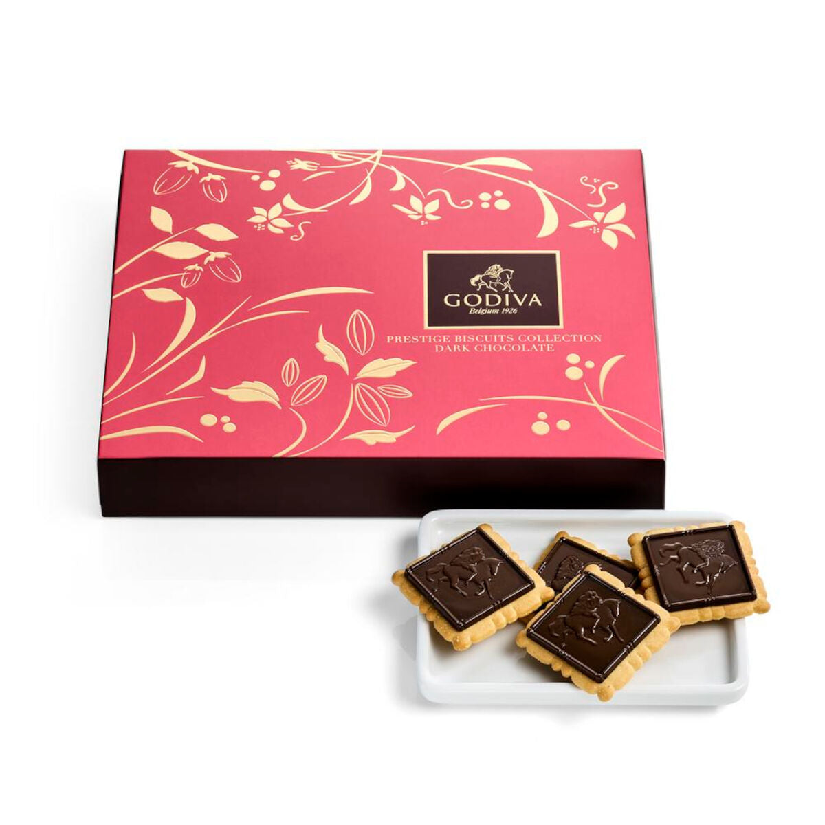 Godiva Dark Chocolate Biscuit Box 10.5 oz 36 piece