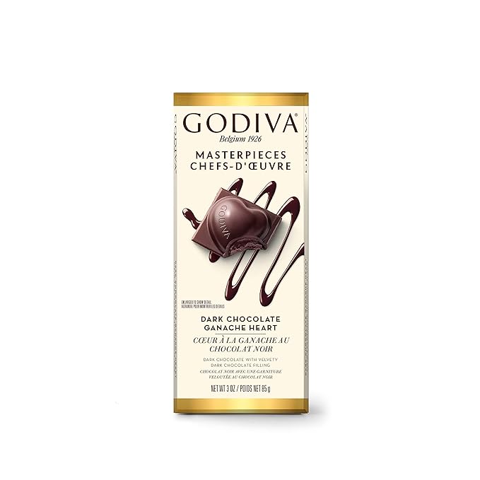 Godiva Masterpieces Dark Chocolate Ganache Heart 3 oz Bars