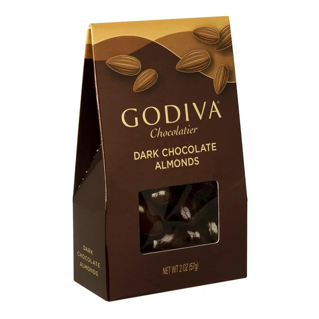 Godiva Dark Chocolate Almond 2 Oz bag- Pack of 10