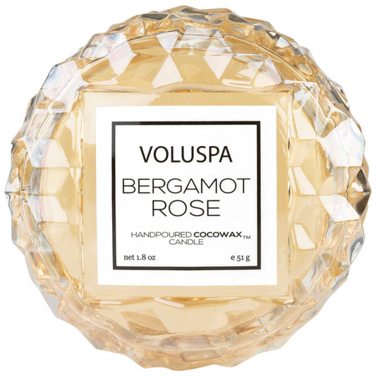 Voluspa Bergamot Rose Candle | Large Glass Jar | 18 Oz | 100 Hour Burn Time