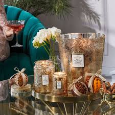 Voluspa Gilt Pomander & Hinoki Small Jar Candle, Gold, 5.5 oz