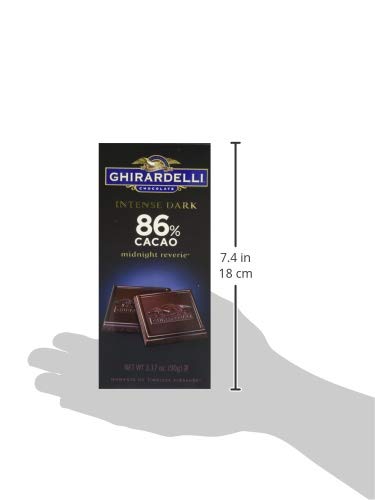 Ghirardelli Chocolate Intense Dark 86% Midnight Reverie Dark chocolate pack of 12