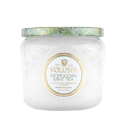 Voluspa Moroccan Mint Petite Glass Jar Votive 4.5 oz