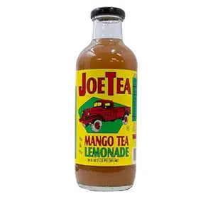 Joe Tea Mango Lemonade 20 oz Glass Bottles (Case Pack of 12)