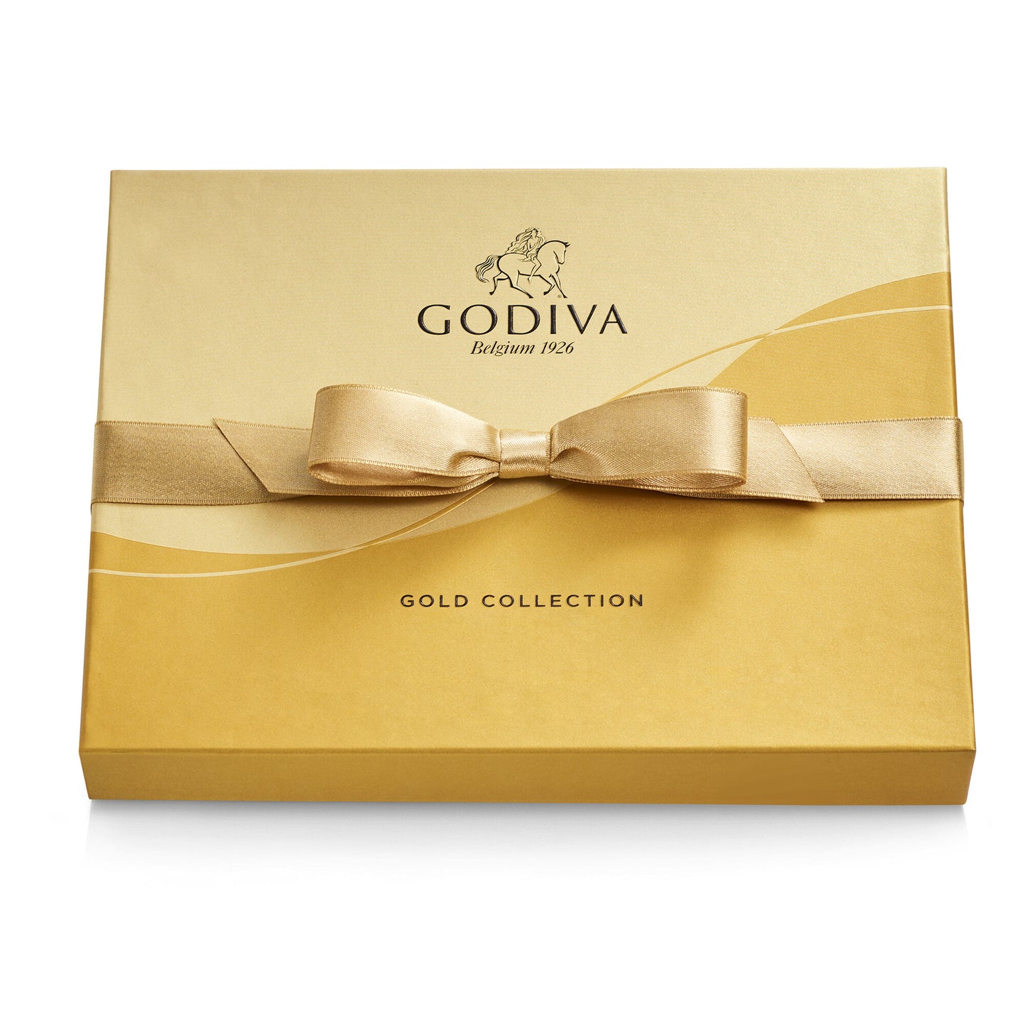 Assorted Chocolate Gold Gift Box, Gold Ribbon, 18 pc.