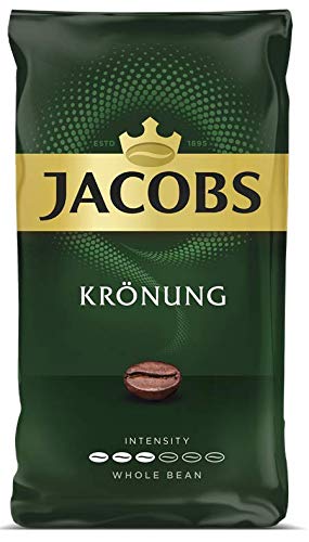 Jacobs Kronung Whole Bean Coffee 500 Gram / 17.6 Ounce (Pack of 6)