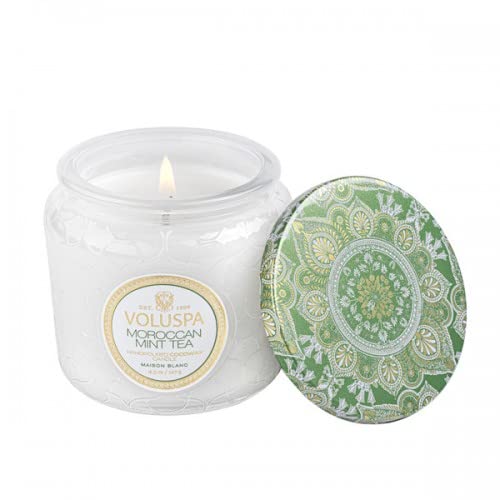Voluspa Moroccan Mint Petite Glass Jar Votive 4.5 oz