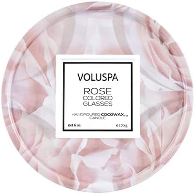 Rose Colored Glasses - 2 Wick Tin Candle Rose Colored Glasses