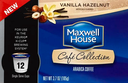 Maxwell House Vanilla Hazelnut K - Cup Pods 3.7 oz box (Case Pack of 6)