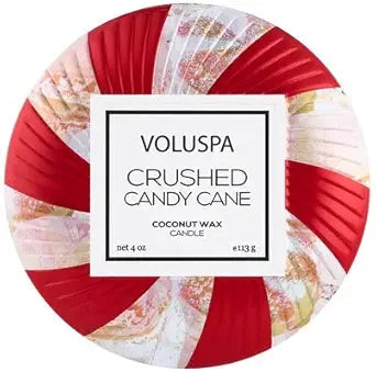 Voluspa Crushed Candy Cane Mini Tin 4 oz