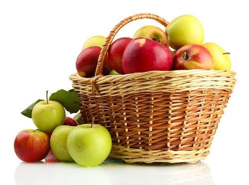 RawJoy Fresh Red & Green Apple Gift Basket
