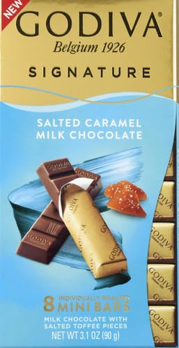Godiva Salted Caramel Milk Chocolate Mini Bars 3.1 oz each