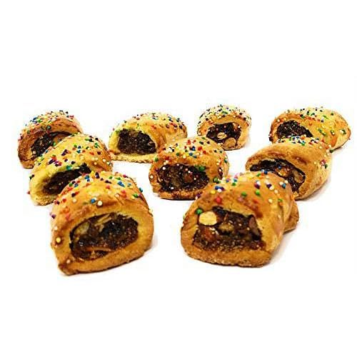 RawJoy Italian Fig Cookie Traditional Holiday Cookies of Italy, Gourmet Cuccidati gift for Birthday, Christmas, Graduation Day, Passover, Easter, Mother's day, Father's day party snack