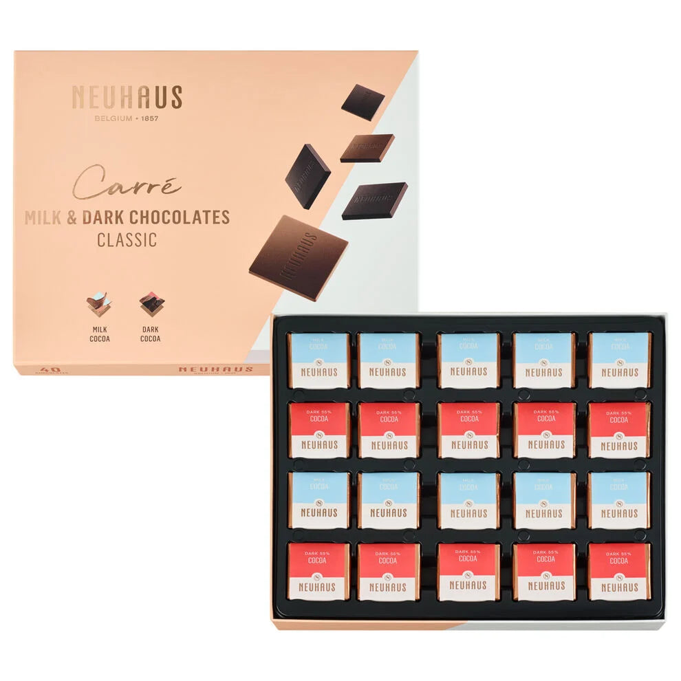 Neuhaus Carre Milk & Dark Chocolate Classic 40 Pieces