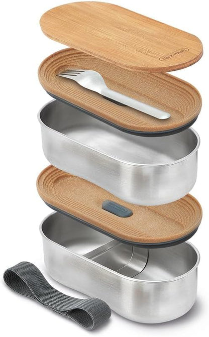 BLACK + BLUM Bento Box, Bamboo, Almond, 1 Litre