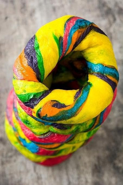 RawJoy Delicious Fresh Baked New York Rainbow Bagels
