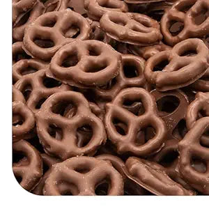 Pure Milk Chocolate Covered Pretzels 15 lb box