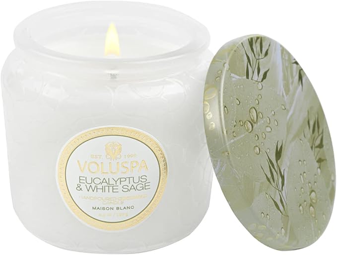 VOLUSPA EUCALYPTUS & WHITE SAGE PETITE JAR CANDLE 4.5 OZ