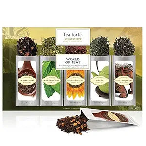 Tea Forte world of teas, Single Steeps Organic Loose Leaf