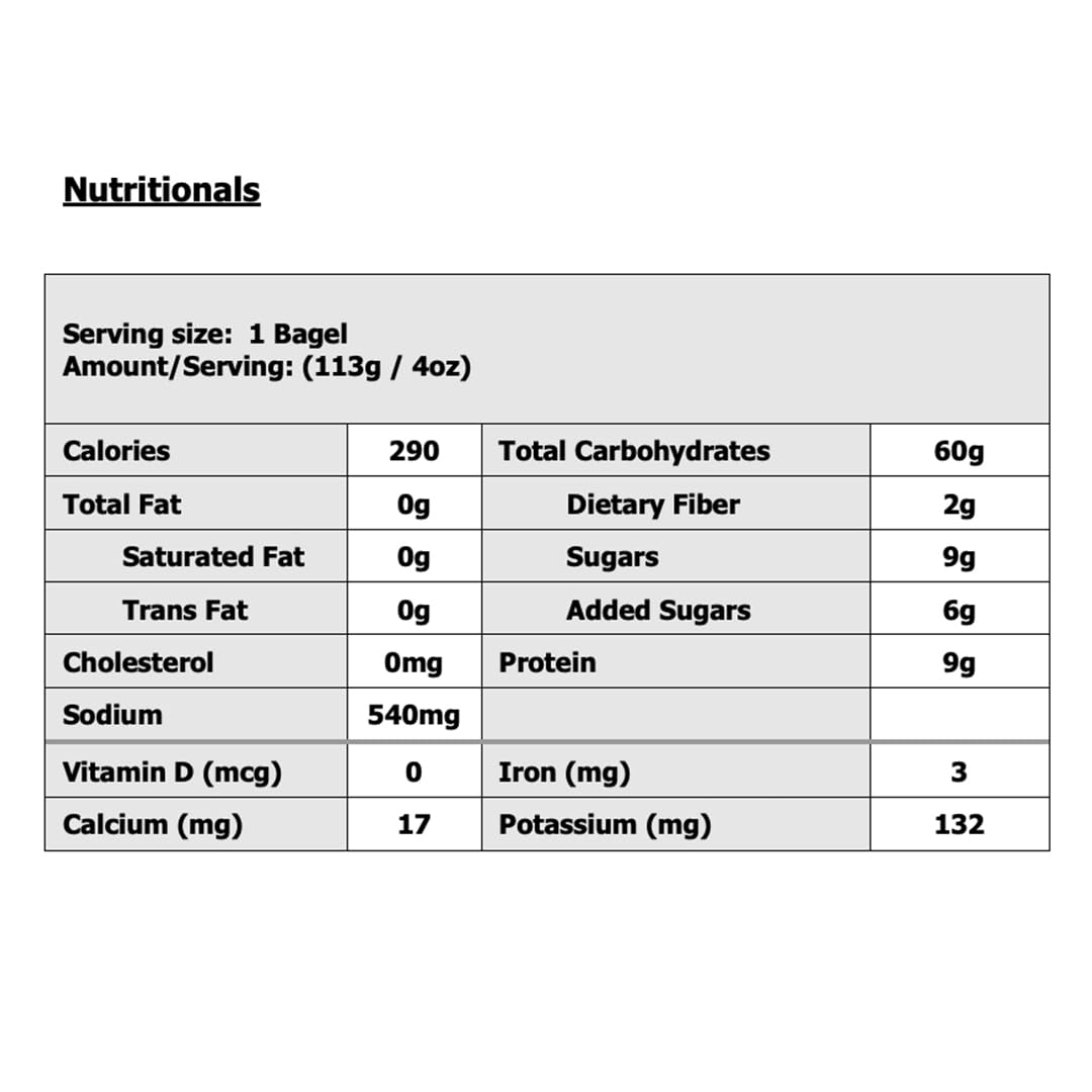 Just Bagels Cinnamon Raisins Bagels - 2 Packs Of 6 Bagels Per Pack - 12 Total Non-GMO