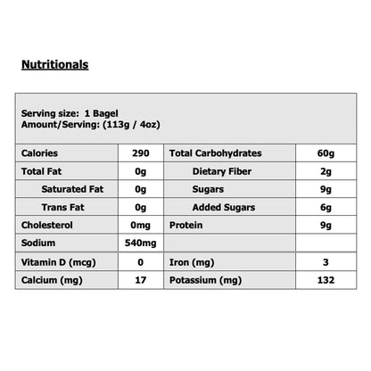 Just Bagels Cinnamon Raisins Bagels - 2 Packs Of 6 Bagels Per Pack - 12 Total Non-GMO
