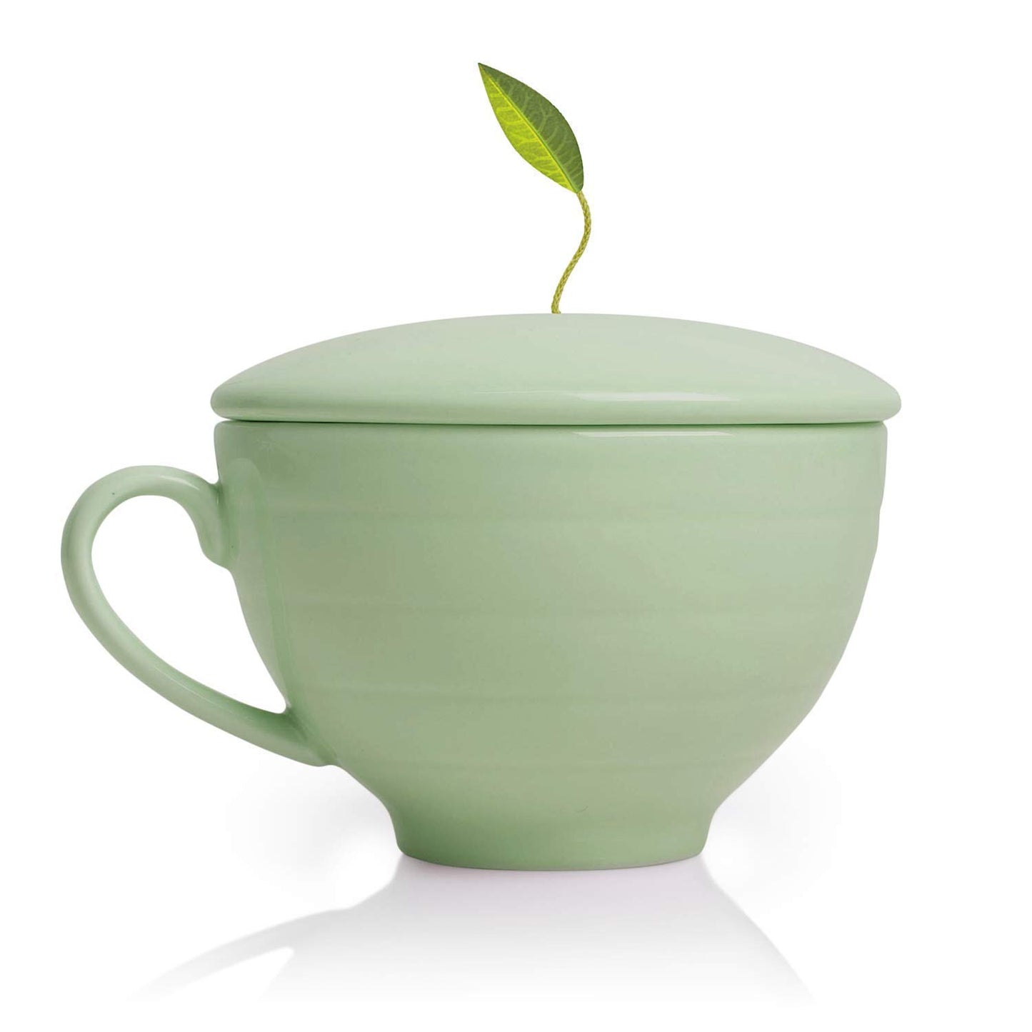 TEA FORTE Fleur Gift Set - Tea Cup, Cover, Tray, 10 Handcrafted Pyramid Teas