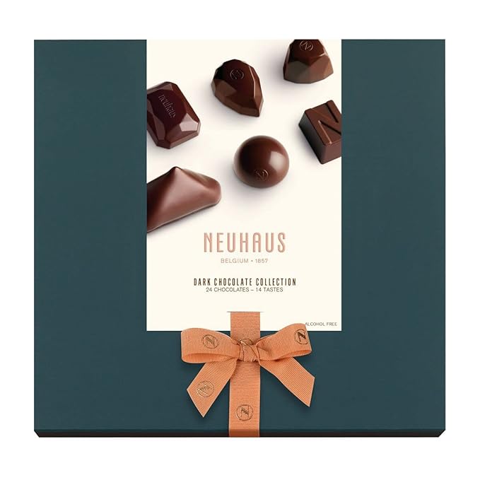 Neuhaus Belgian Chocolate Classic Discovery Collection All Dark Chocolates – 24 Timeless Neuhaus Intense Dark Coated Chocolate Pralines – Gourmet Chocolate Gift