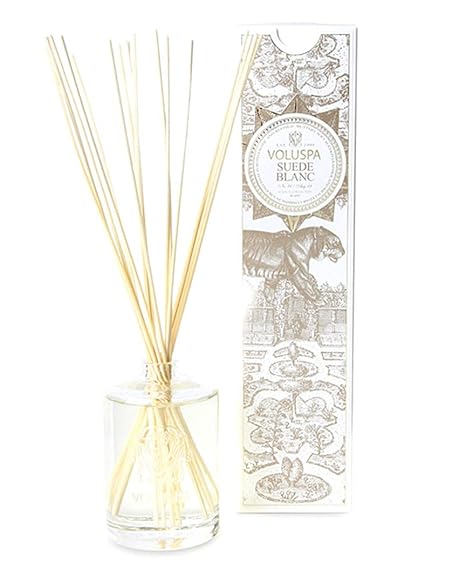 Voluspa Suede Blanc Home Diffuser, 6 Ounce