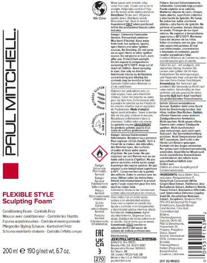 Paul Mitchell Flexible Style Sculpting Foam Conditioning Foam 6.7 oz