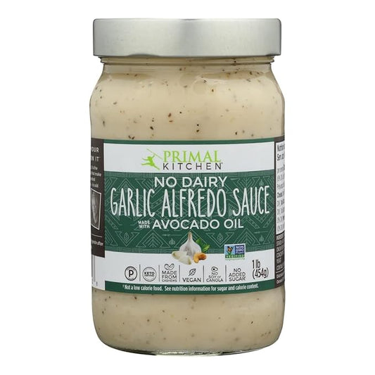 Primal Kitchen Roasted Garlic No Dairy Alfredo Sauce, made with Avocado Oil, 15.