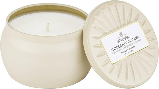 Voluspa Coconut Papaya Mini Tin Candle