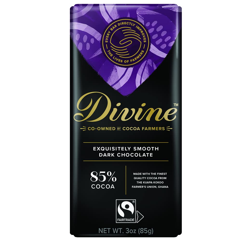 Divine - Smooth Dark Chocolate 85% Cocoa - Case Of 12 - 3 Oz
