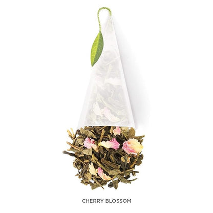 Tea Fortè Hanami Box 10 Filters Pyramid Green Tea Cherry And Rose Petals