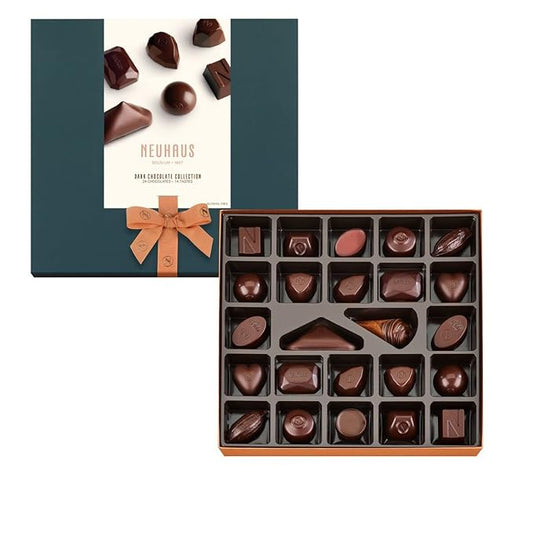 Neuhaus Belgian Chocolate Classic Discovery Collection All Dark Chocolates – 24 Timeless Neuhaus Intense Dark Coated Chocolate Pralines – Gourmet Chocolate Gift
