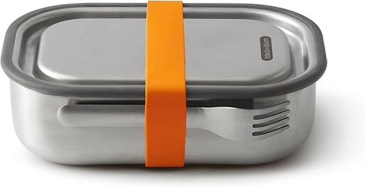 Black+Blum Stainless-steel Lunch Box | Leak-proof Oven Safe Plastic Free Meal Prep Lunch Food Container, Orange, 1000ml / 34 fl oz