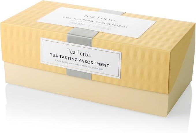 TEA FORTE, "Tea Tasting Assortment" Presentation Box of 20 Gourmet Tea Infusers