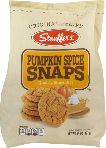 Stauffer's Pumpkin Spice Snaps 14 oz Bags(Case Pack of 12)