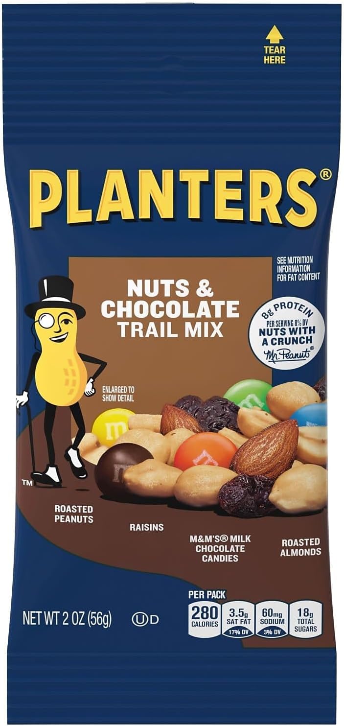 Planters Nut and Chocolate Trail Mix 2 oz Bag (Case Pack of 72)