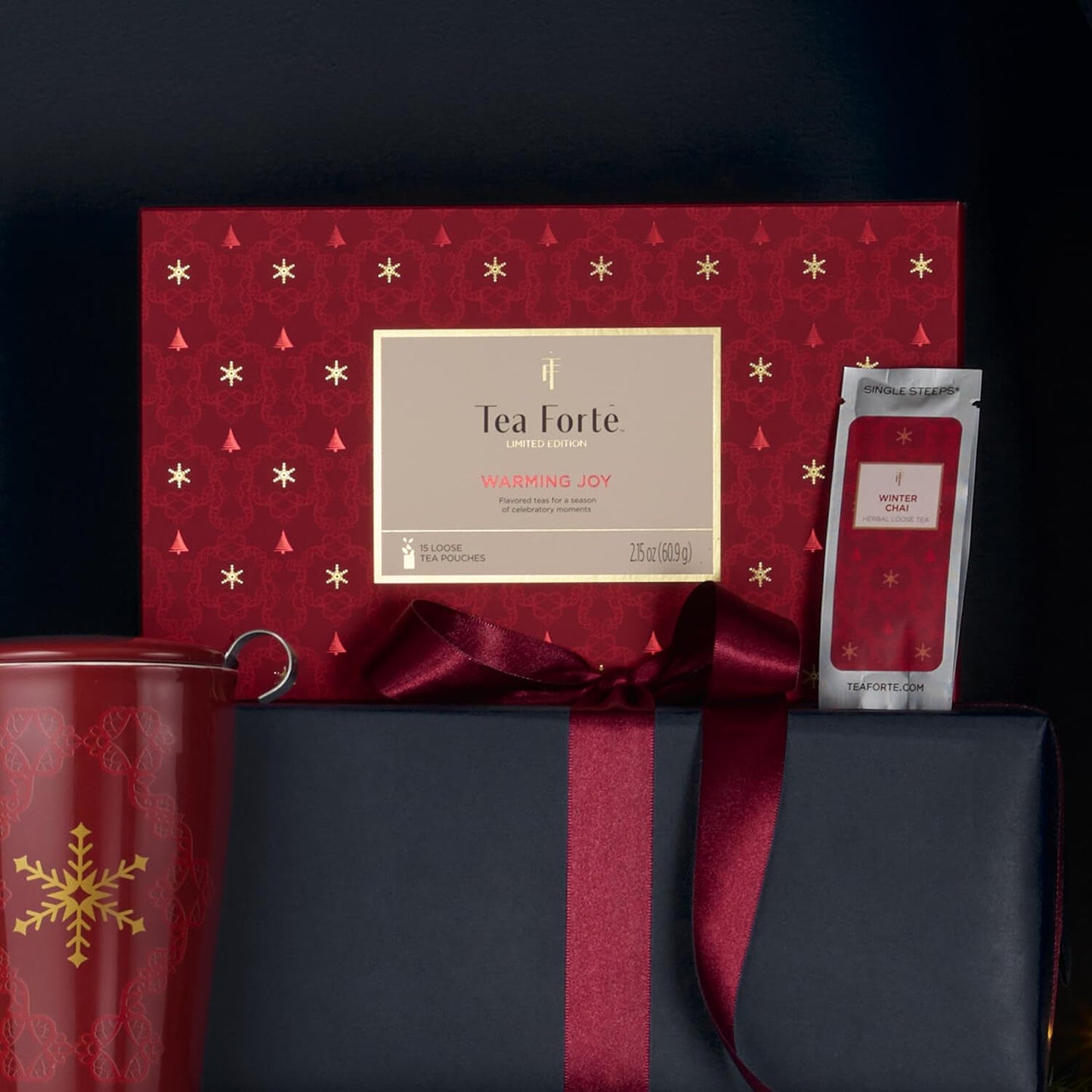 Tea Forte 2025 Limited Edition Warming Joy Single Steeps 15 Loose Tea Pouches