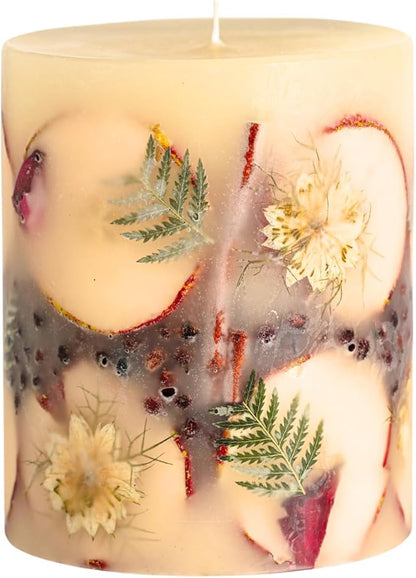 Rosy Rings Spicy Apple Tall Round Scented Candles,5.5”