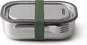 Black+Blum Stainless-steel Lunch Box | Leak-proof Oven Safe Plastic Free Meal Prep Lunch Food Container, Olive, 1000ml / 34 fl oz