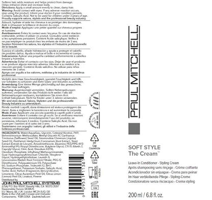 Paul Mitchell Soft Style The Cream Styling Leave-In Conditioner, 6.8 oz