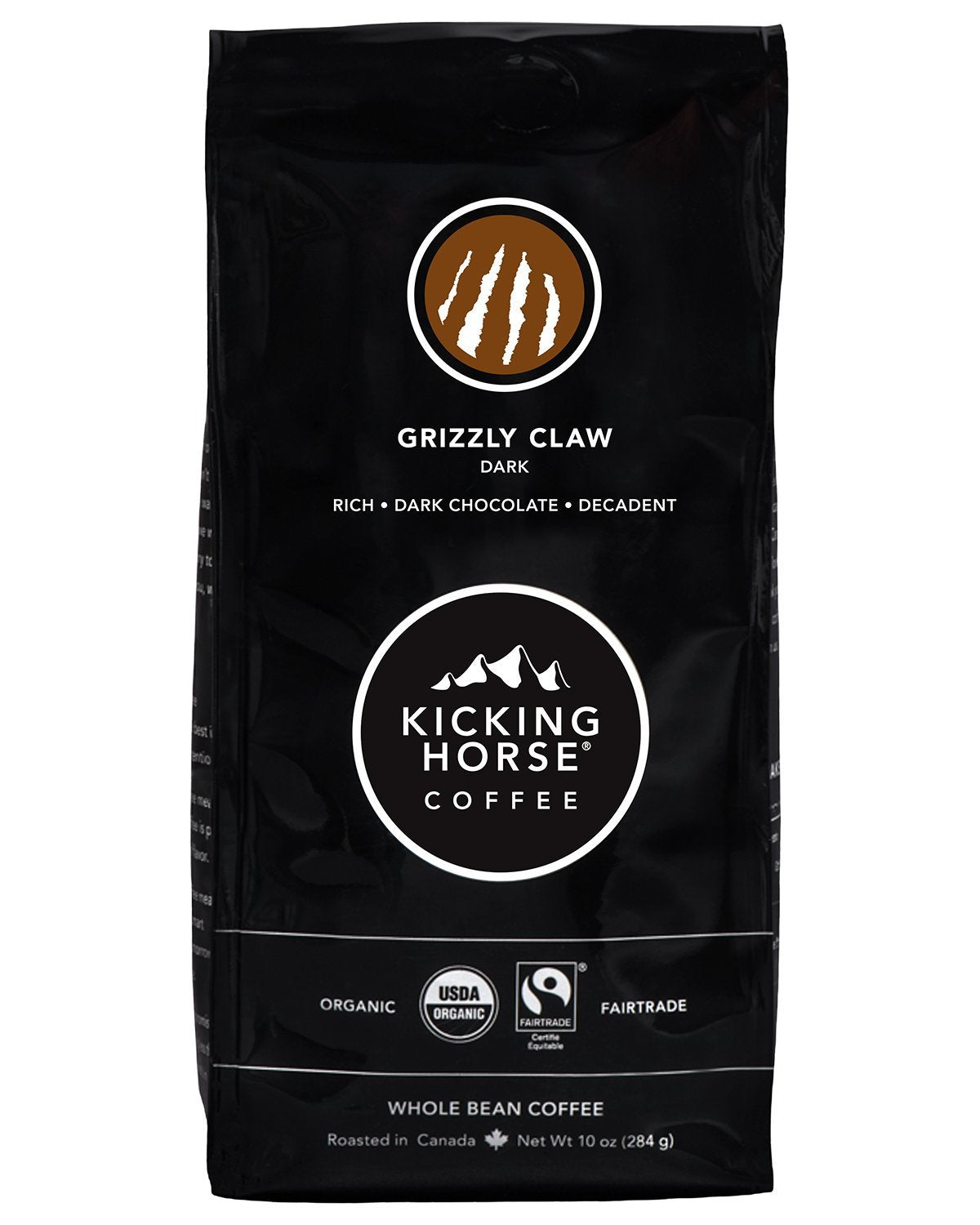 Kicking Horse Grizzly Claw Dark Roast Coffee 10 oz bags (Pack of 6)