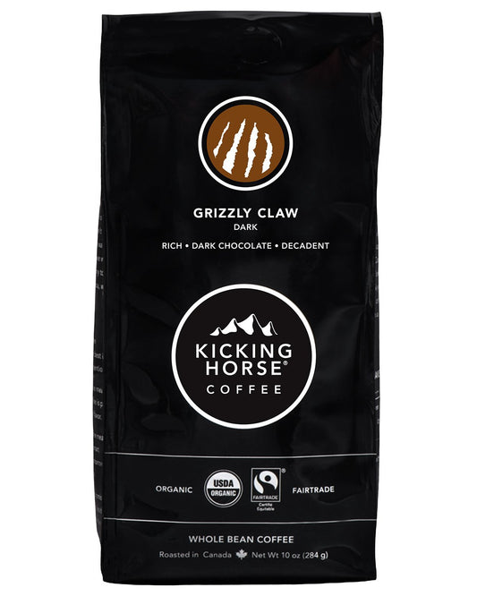 Kicking Horse Grizzly Claw Dark Roast Coffee 10 oz bags (Pack of 6)