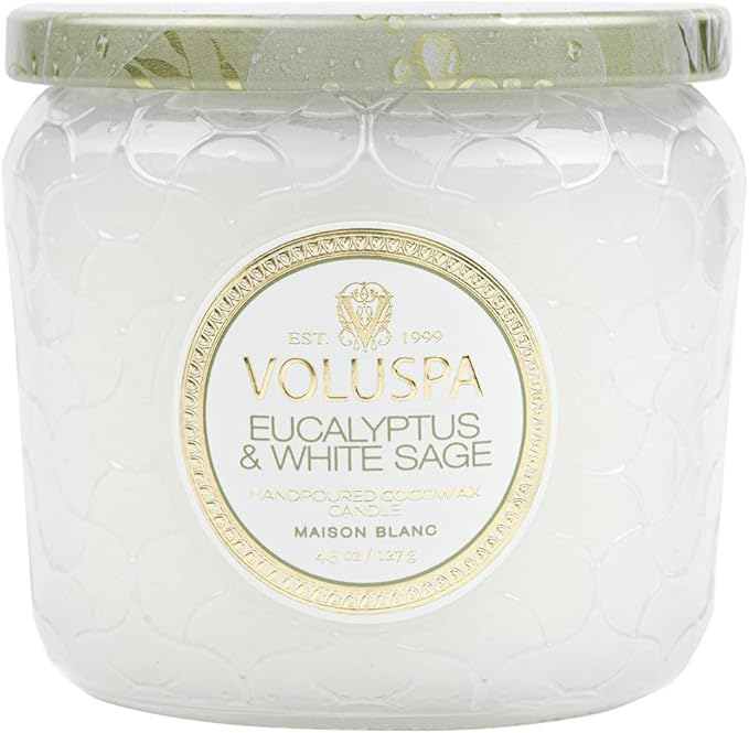 VOLUSPA EUCALYPTUS & WHITE SAGE PETITE JAR CANDLE 4.5 OZ