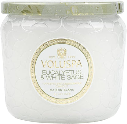 VOLUSPA EUCALYPTUS & WHITE SAGE PETITE JAR CANDLE 4.5 OZ