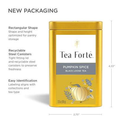 Tea Forte Spiced Pumpkin Loose Leaf Tea Canister