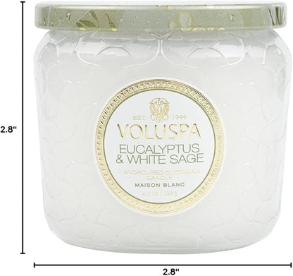 VOLUSPA EUCALYPTUS & WHITE SAGE PETITE JAR CANDLE 4.5 OZ