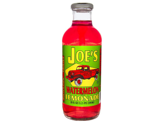 Joe Tea Watermelon Lemonade 20 oz Glass Bottles(Case Pack of 12)